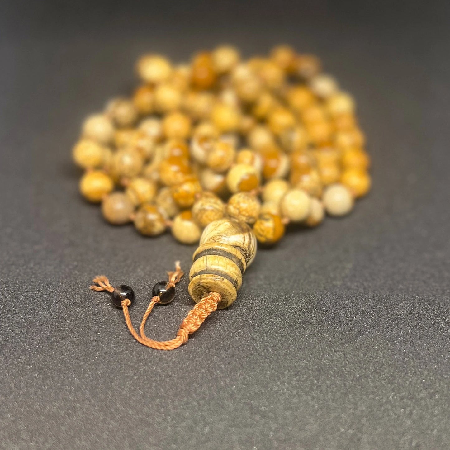 Hand-Knotted Picture Jasper Mala