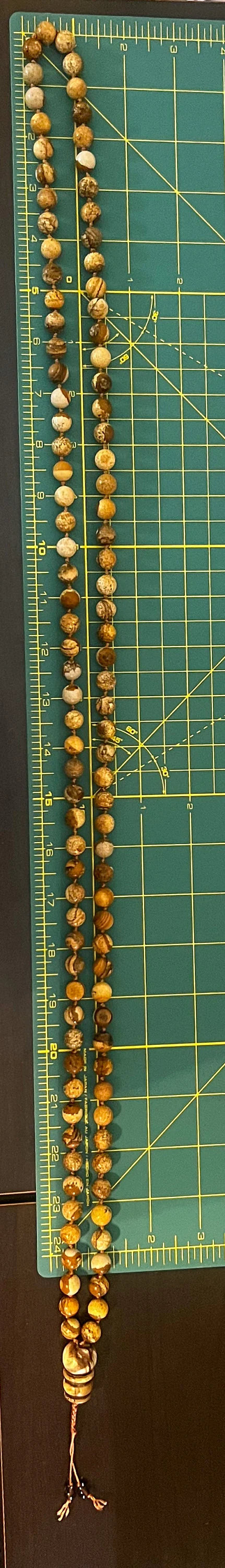 Hand-Knotted Picture Jasper Mala