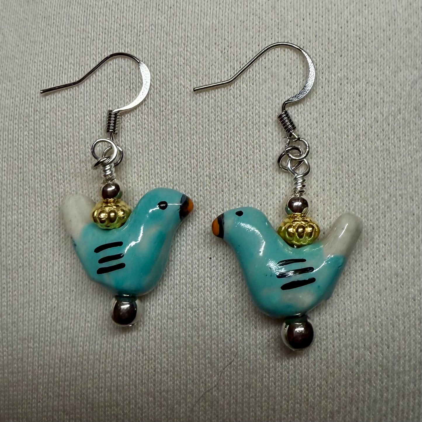 Blue Bird Earrings