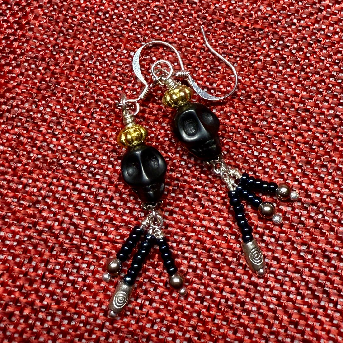 Black Skull Dangles