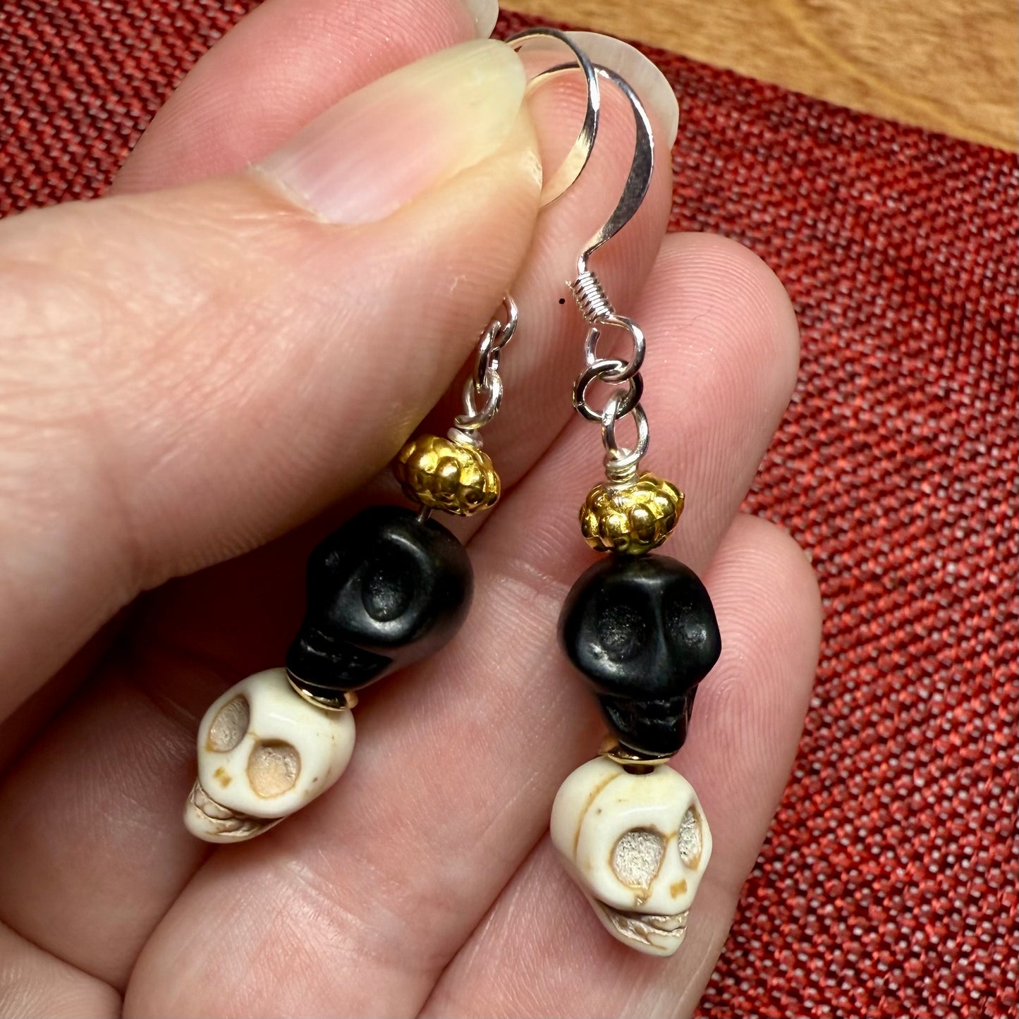 Stacked Skulls Earrings